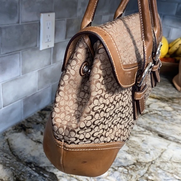 Coach Brown Signature Soho Satchel #7080 - Picture 5 of 9